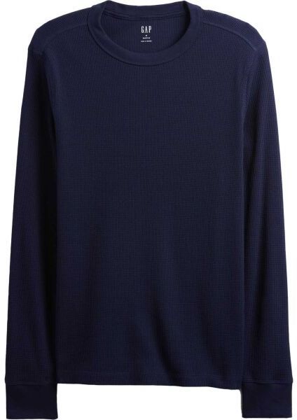 GAP V-WAFFLE CREW Pánske tričko, tmavo modrá, veľkosť