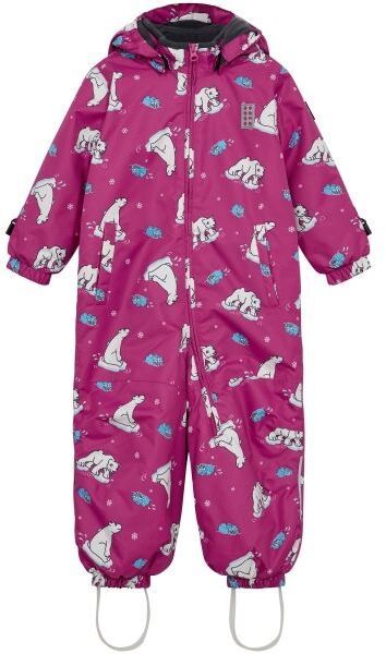 LEGO® kidswear LWJERI 704 Detská zimná kombinéza, ružová, veľkosť
