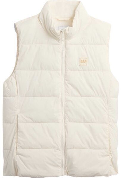 GAP V-FRCH LOGO LW PUFFER Dámska vesta, biela, veľkosť