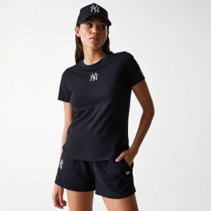 New Era NEW YORK YANKEES MLB MIDI LEAGUE ESSENTIAL T-SHIRT Dámske tričko, čierna, veľkosť