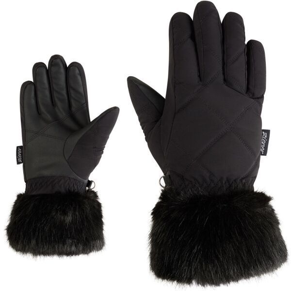 Ziener KWINZ-Z LADY Dámske lyžiarske rukavice, čierna, veľkosť