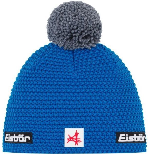 Eisbär JAMIE POMPON Pánska zimná čiapka, modrá, veľkosť