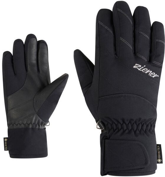 Ziener KATIMA-Z GTX LADY Dámske lyžiarske rukavice, čierna, veľkosť