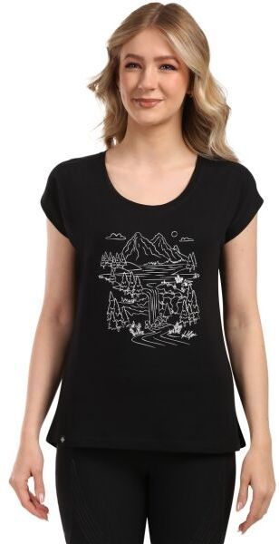 KILPI ROANE Dámske tričko z bavlny, čierna, veľkosť