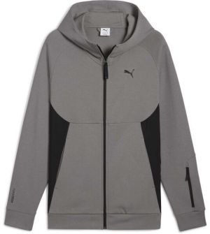 Puma TECH FULL ZIP HOODIE DK Pánska mikina, tmavo sivá, veľkosť