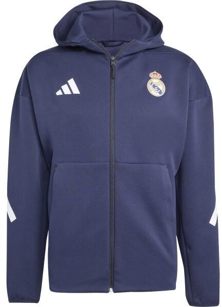 adidas REAL MADRID FC ANTHEM JACKET Pánska bunda, tmavo modrá, veľkosť