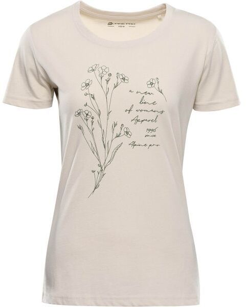 ALPINE PRO TERMESA 3 Dámske tričko, béžová, veľkosť