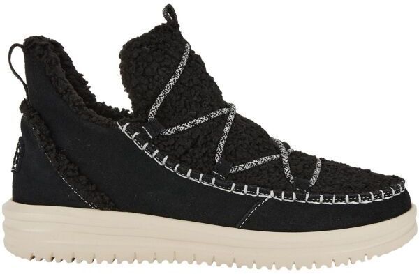HEY DUDE CAMDEN SUEDE COZY Dámska obuv, čierna, veľkosť