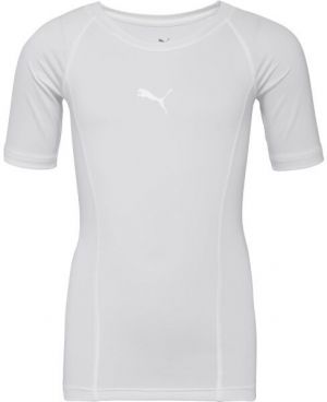 Puma LIGA BASELAYER TEE SS JR Chlapčenské funkčné tričko, biela, veľkosť