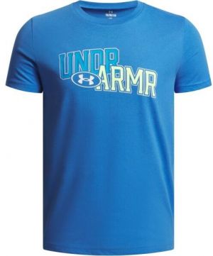 Under Armour OVERLAY WORDMARK Chlapčenské tričko, svetlomodrá, veľkosť L