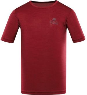 ALPINE PRO BASIK Pánske športové tričko, vínová, veľkosť