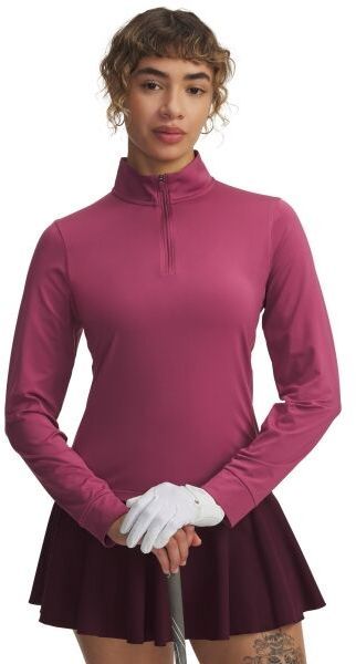Under Armour DRIVE 1/4 ZIP Dámska golfová bunda, červená, veľkosť M