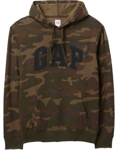 GAP V-PRINTED HERITAGE LOGO PO Pánska mikina, hnedá, veľkosť