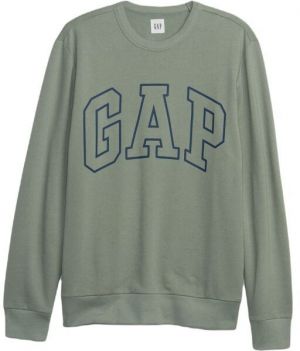 GAP V-LW DB FLEECE Pánska mikina, zelená, veľkosť