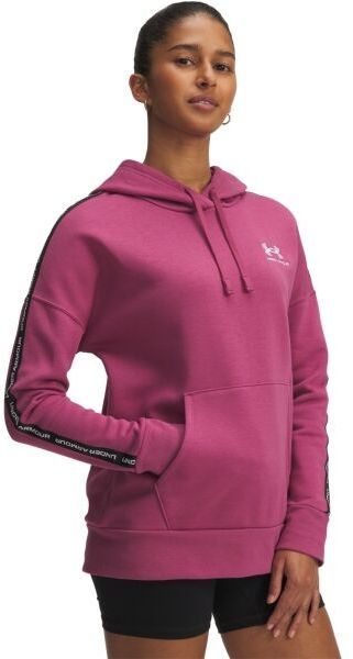 Under Armour ICON FLEECE TAPED Dámska mikina s kapucňou, červená, veľkosť S