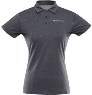 ALPINE PRO COOWELA Dámske tričko s golierom, tmavo sivá, veľkosť