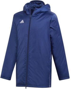 adidas CORE18 STD JKT Chlapčenská  športová bunda, tmavo modrá, veľkosť