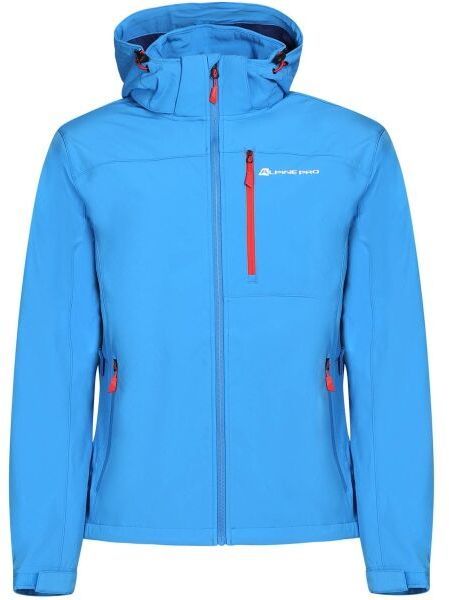 ALPINE PRO DERAF Pánska softshellová bunda, modrá, veľkosť