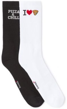 CELIO XMISOPIZZA Pánske ponožky v darčekovom balení, biela, veľkosť