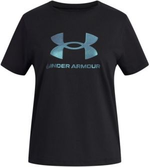 Under Armour RIVAL SHIMMER Dievčenské tričko, čierna, veľkosť M