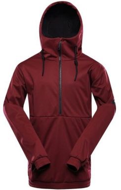 ALPINE PRO JARG Pánska lyžiarska softshellová bunda, vínová, veľkosť