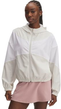 Under Armour RIVAL WOVEN Dámska ľahká bunda, biela, veľkosť