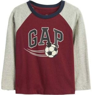 GAP V-FRCH LS LOGO RAGLAN T Detské tričko, červená, veľkosť 3Y