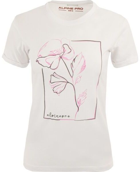 ALPINE PRO NUNA Dámske tričko, biela, veľkosť