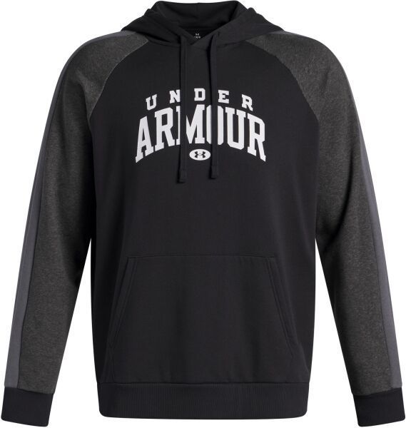 Under Armour RIVAL FLEECE COLORBLOCK Pánska mikina, čierna, veľkosť