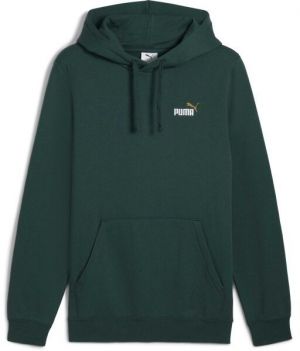 Puma ESSENTIALS 2 COLOR SMALL NO 1 LOGO HOODIE Pánska mikina, tmavo zelená, veľkosť