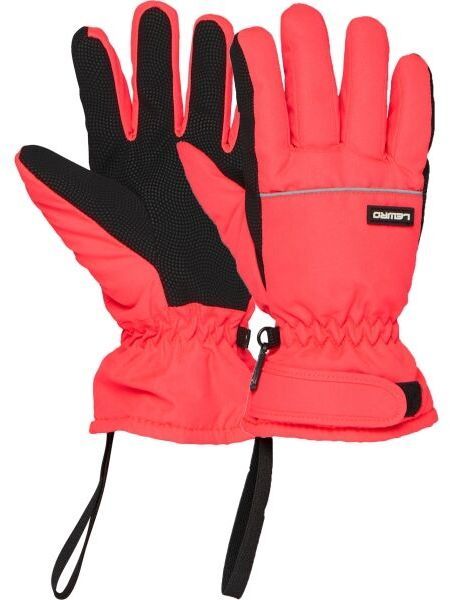 Lewro EVENY Detské zimné rukavice, lososová, veľkosť 8-11Y