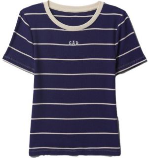 GAP MOD RIB ABBRV Dámske tričko, tmavo modrá, veľkosť