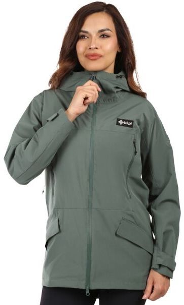 KILPI AYRA Dámsky outdoorový kabát, khaki, veľkosť