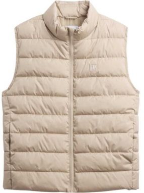 GAP V-FRCH LOGO LTWT PUFFER Pánska vesta, béžová, veľkosť