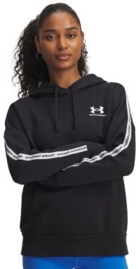 Under Armour ICON FLEECE TAPED Dámska mikina s kapucňou, čierna, veľkosť L