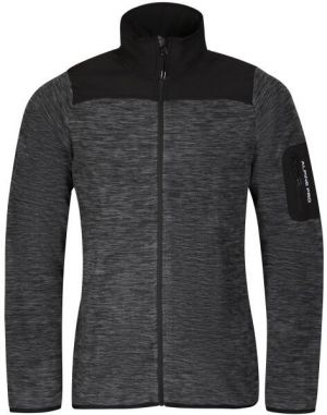 ALPINE PRO LONEB Pánska melírovaná mikina, tmavo sivá, veľkosť