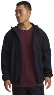 Under Armour UNSTOPPABLE TEXTURED WOVEN Pánska ľahká bunda, čierna, veľkosť M