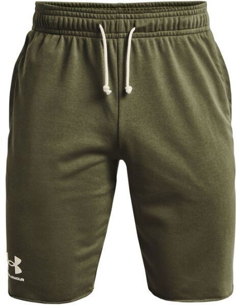 Under Armour RIVAL TERRY SHORT Pánske kraťasy, khaki, veľkosť XXXL