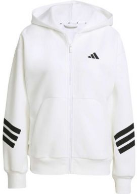 adidas W FUTURE ICONS 3-STRIPES FZ HD Dámska mikina, biela, veľkosť