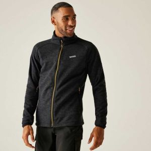 REGATTA OUTDOORS RIVAKE Pánska mikina, čierna, veľkosť