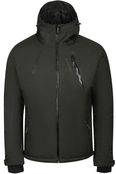 ALPINE PRO KEWER Pánska lyžiarska bunda, khaki, veľkosť