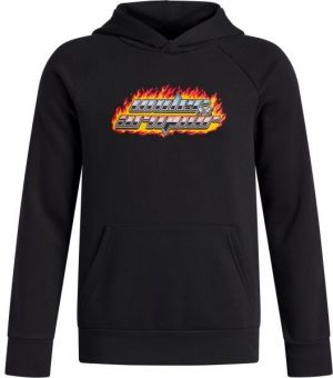 Under Armour RIVAL FLEECE FLAMIN Chlapčenská mikina, čierna, veľkosť L
