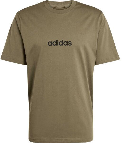 adidas LINEAR SJ TEE Pánske tričko, khaki, veľkosť XXL