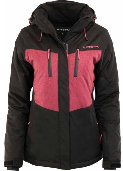 ALPINE PRO DOBA Dámska lyžiarska bunda, čierna, veľkosť