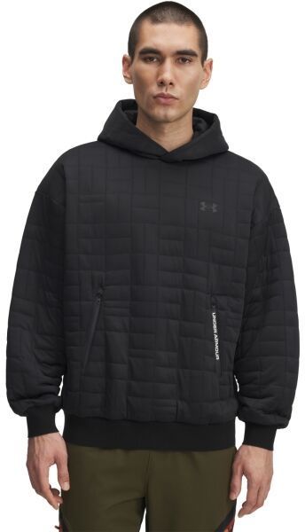 Under Armour UNSTOPPABLE FLEECE TEXTURED Pánska mikina, čierna, veľkosť L