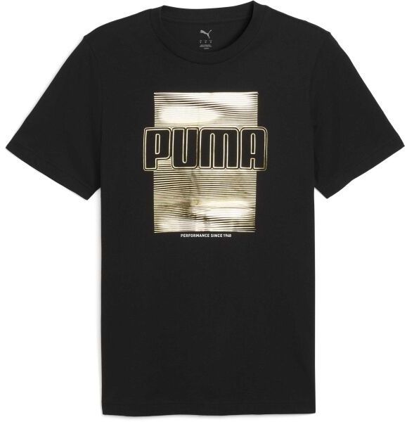 Puma GRAPHIC FOIL TEE Pánske tričko, čierna, veľkosť