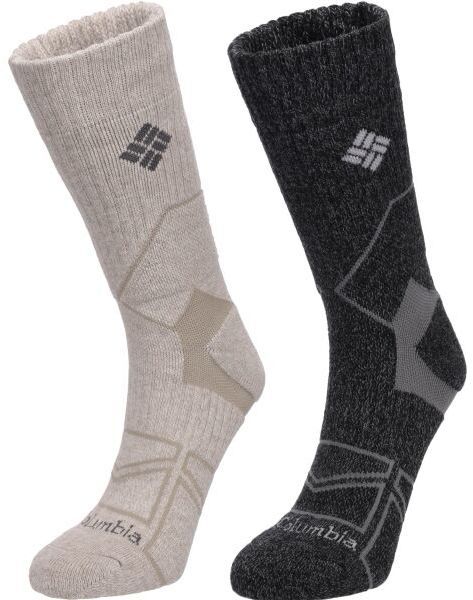 Columbia 2PP HIKE CREW Pánske ponožky, béžová, veľkosť