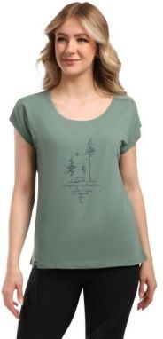 KILPI ROANE Dámske tričko z bavlny, khaki, veľkosť
