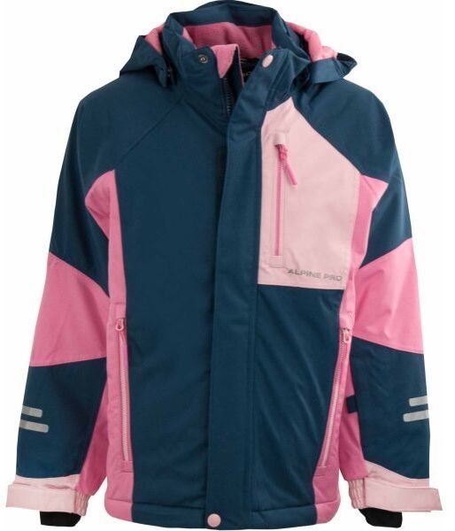 ALPINE PRO SORBO Detská lyžiarska bunda, tmavo modrá, veľkosť 164-170