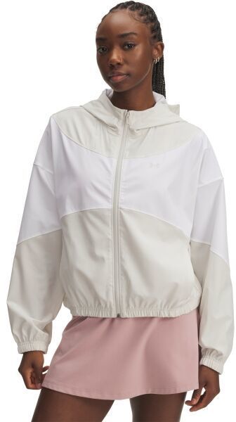 Under Armour RIVAL WOVEN Dámska ľahká bunda, biela, veľkosť